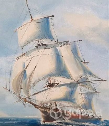 Pintura sobre tela, hermoso enmarcado italiano