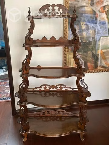 Estante Estilo Victoriano de Nogal