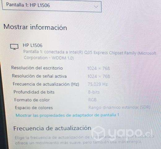 Computador lenovo + monitor HP de 15" - Imagen 2