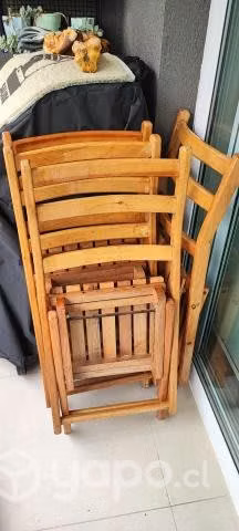 Sillas plegables de madera