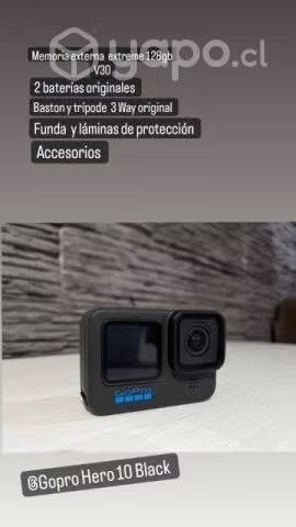Gopro Hero 10 Black mas accesorios
