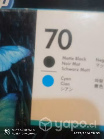 Cabezal hp 70 Matte black cyan original