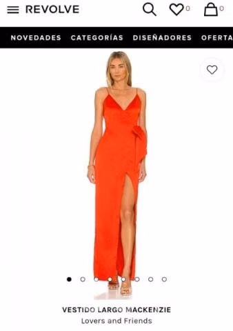 Vestido fiesta rojo intenso