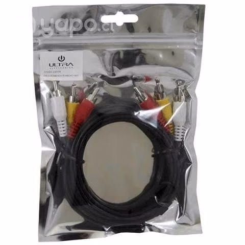 Cable stereo 3 a 3 rca 1.80 mts