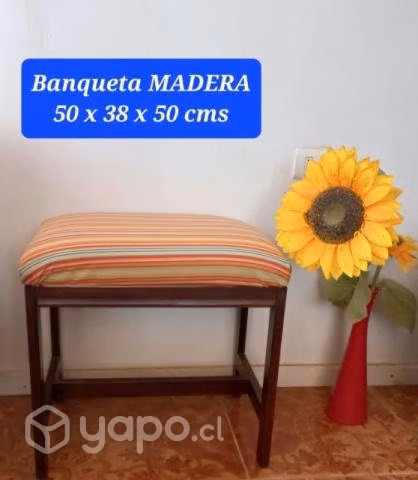 Banqueta Asiento Piso de Madera