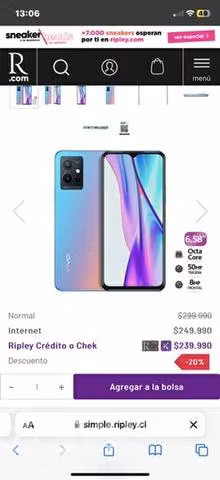 CELULAR VIVO Y55 5g NUEVO DE PAQUETE