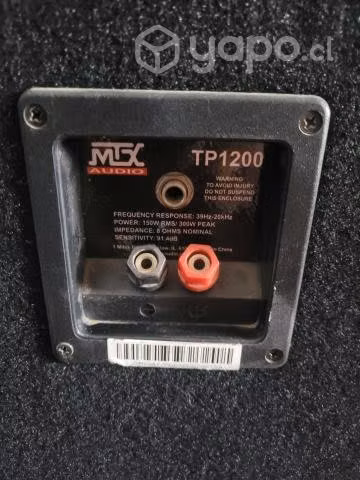 Parlante mtx audio thunder pro2