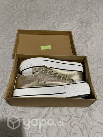 Zapatillas Mujer WADOS Doradas Suela Alta