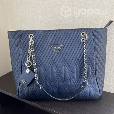 Cartera Guess original azul metálico mate