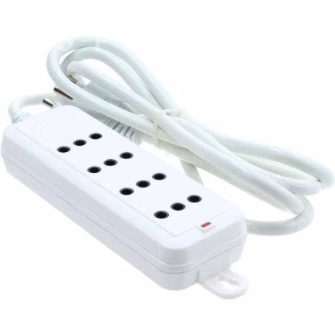 Alargador 4 tomas 1.5mts blanco