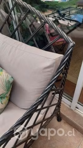 Juego de Terraza fierro macizo trenzado