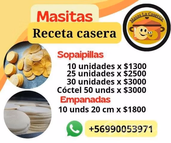 Masas sopapillas y empanadas