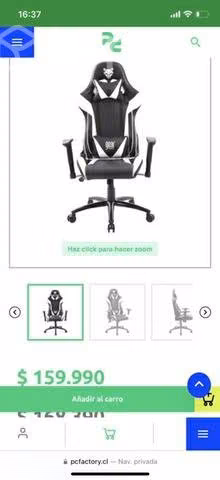 Nuevo Silla Gamer Gear Gamer Düngu -NEGRO/BLANCO