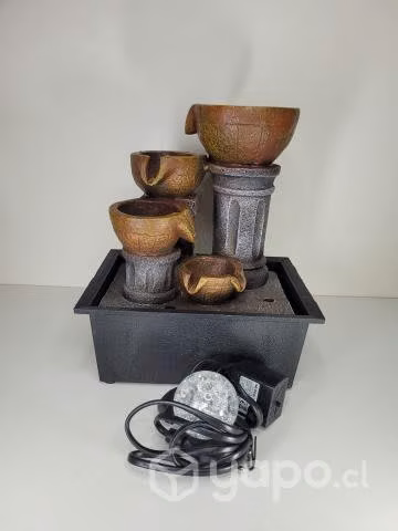 Fuente De Agua 3 Pilares Griegos 4 Vasijas 25 Cm - Imagen 3