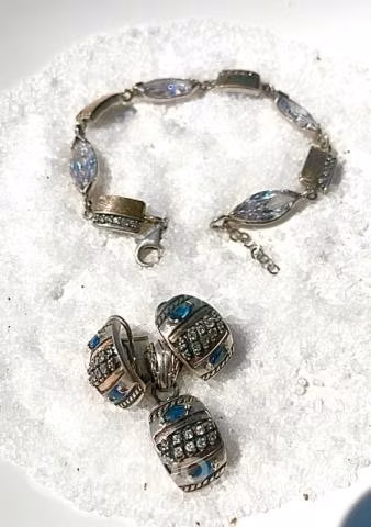 Hermosas Joyas plata envejecida con oro - Imagen 3
