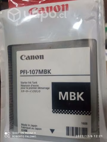Tinta canon pfi 107mk black original