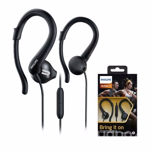Audifono philips earclip mic black shq1255tbk/00 - Imagen 3