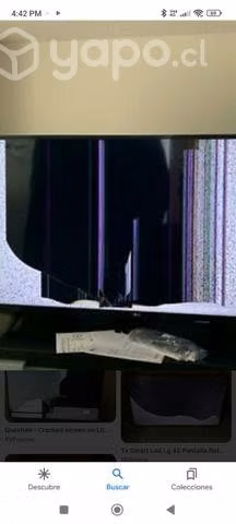 LCD de 43 pulgadas pantalla quebrada