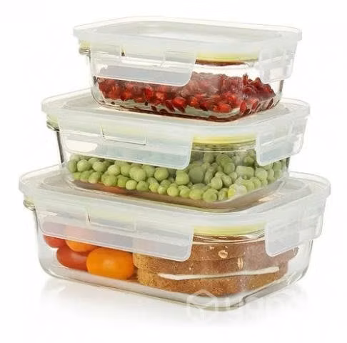 Set De 3 Taper Tupper Hermetico Plastico Comida