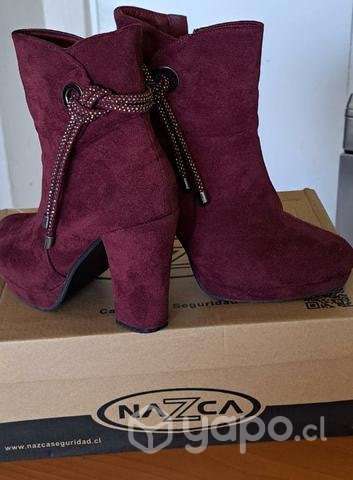 Botine rojo oscuro talla 35 - Imagen 4
