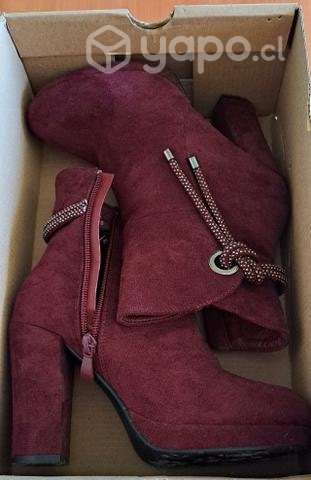 Botine rojo oscuro talla 35 - Imagen 3