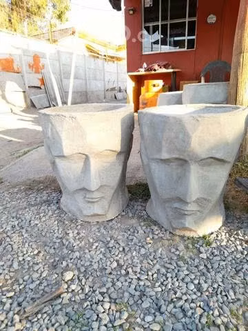 Macetero Mapuche concreto 60x40
