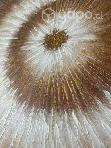 Cuadro nuevo Tie-Dye Glitter dorado 100x100 cm - Imagen 3