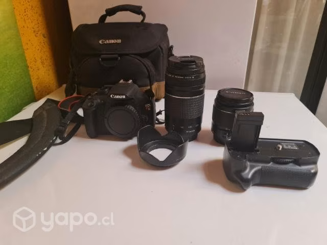 Camara canon t5 rebel con accesorios