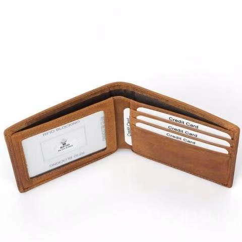 Billetera Delgada Cuero para hombre Bloqueo RFID - Imagen 6