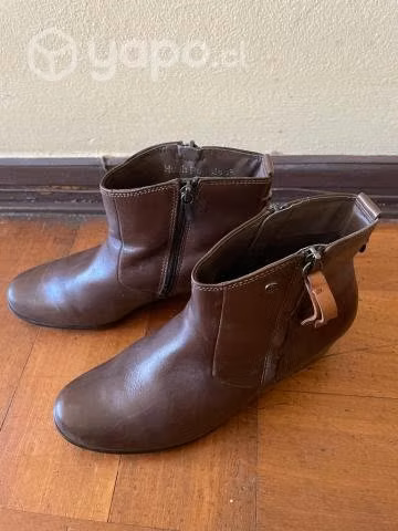 Botin Cuero Mujer Café