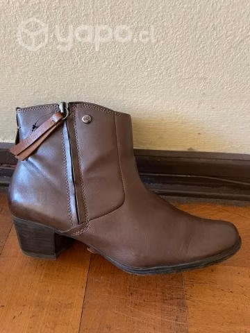 Botin Cuero Mujer Café