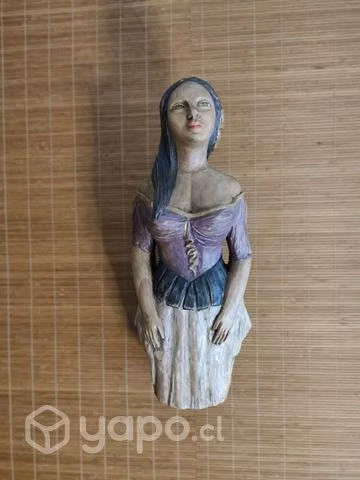 Mascaron de proa tallado en madera