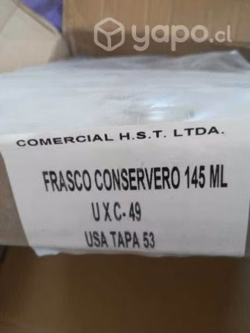 FRASCO CONSERVERO CON TAPA NEGRA145 ML 45 un - Imagen 2