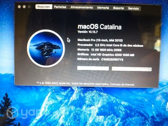 Macbook por mid 12