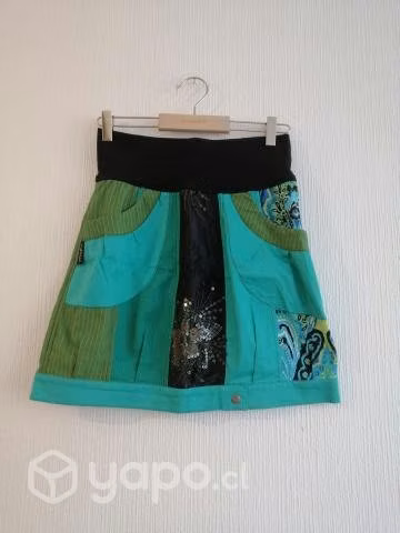 Falda Color verde