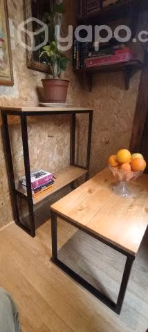 Mesa de centro + arrimo industrial NUEVOS