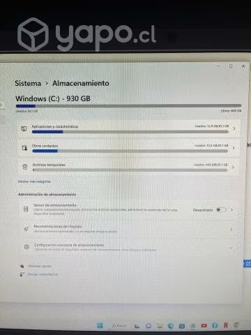 Computador escritorio HP all in one
