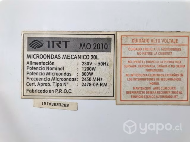 Horno Microondas 20L 800W - Imagen 4
