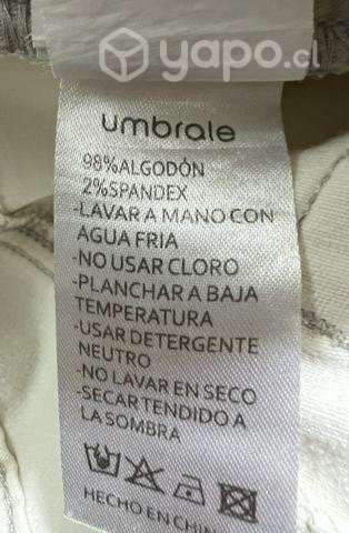 Short Elásticado Marca Umbrale Talla 40 Blanco - Imagen 5