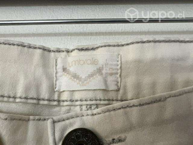 Short Elásticado Marca Umbrale Talla 40 Blanco - Imagen 3