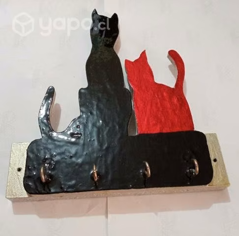 Lindos porta llaves de madera - Imagen 2