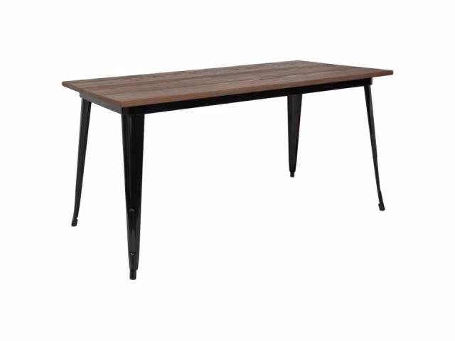 Mesa Tolix Negro 170x70cm, Pub, Personalizable