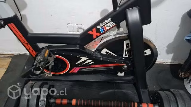 Bicicleta Spining + Mancuernas