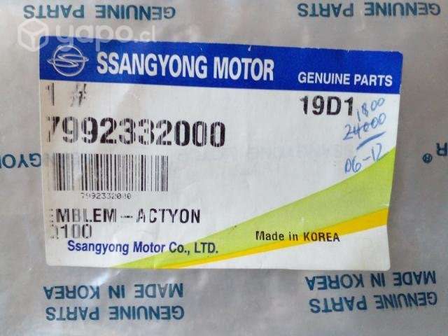 Emblema SsangYong ACTYON Nuevo, Original - Imagen 4