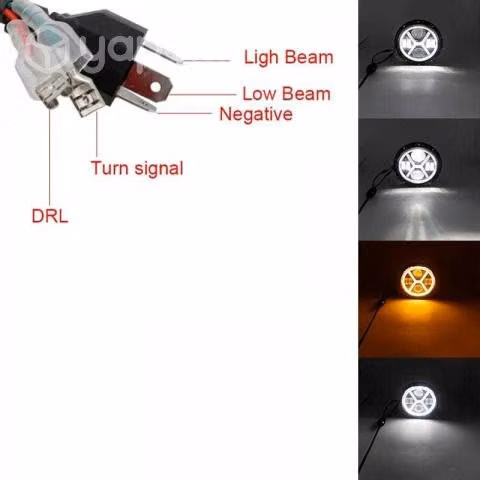 Par Focos Optico Led Jeep Wrangler 7 Angel Eyes - Imagen 2