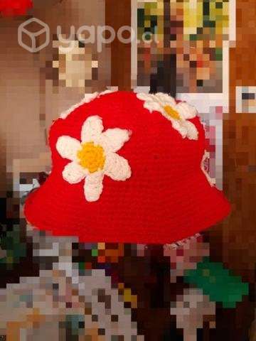 Gorro bucket hat tejido crochet - Imagen 2