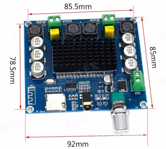 Amplificador digital 2x100W altavoz estéreo - Imagen 3