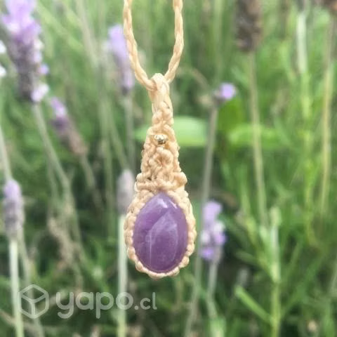 Collar macramé Amatista