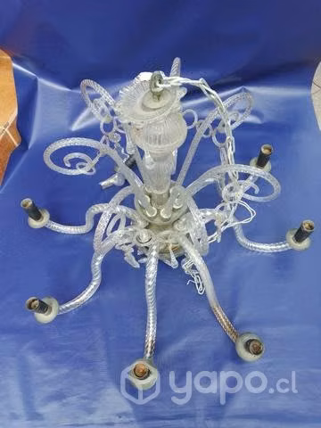 Lámpara de Cristal antigua, con algunos detalles