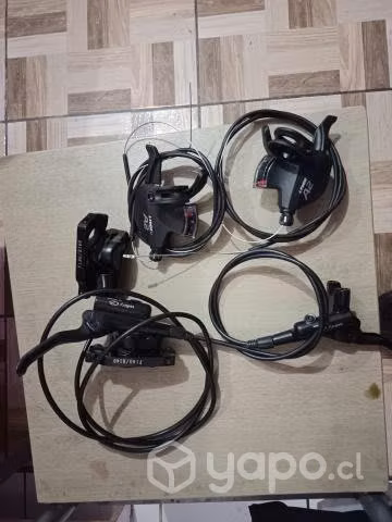 Frenos hidraulicos y manillas para cambio de 21 ve